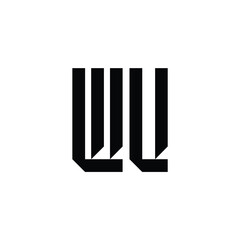 WV monogram logo design letter text name symbol monochrome logotype alphabet character simple logo