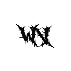 WV monogram logo design letter text name symbol monochrome logotype alphabet character simple logo