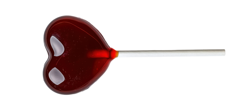 Heart-shaped lollipops 