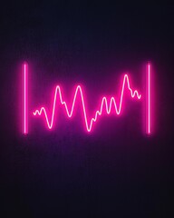 A vibrant pink heartbeat waveform glows against a dark background, symbolizing energy and vitality.