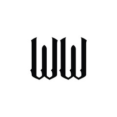 WW monogram logo design letter text name symbol monochrome logotype alphabet character simple logo