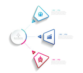 Fototapeta premium Vector business Presentation Connecting Steps Infographic Template