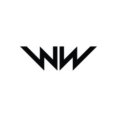WW monogram logo design letter text name symbol monochrome logotype alphabet character simple logo