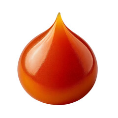 Obraz premium Caramel drop isolated on transparent background