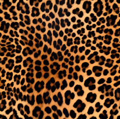 Fototapeta premium leopard, fur, fluffy background, dark real spots, leather texture, stylish design for fabric