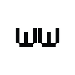 WW monogram logo design letter text name symbol monochrome logotype alphabet character simple logo