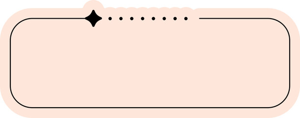 Aesthetic y2k text frame