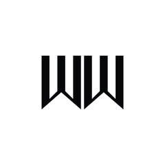 WW monogram logo design letter text name symbol monochrome logotype alphabet character simple logo