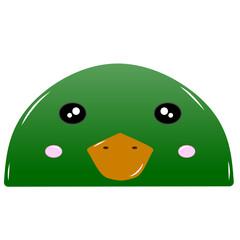 cartoon bird. cute mallard duck vector, cartoon duck face, drawing duck face easy and simple full color