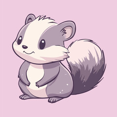 A cartoon of a squirrel vector illustration 