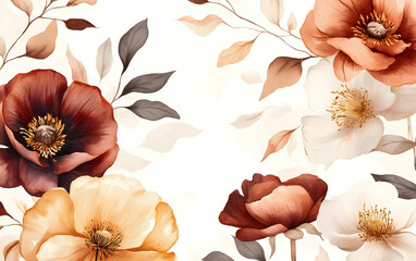 flowers on a white background
