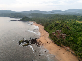  Cola Beach von oben in Goa Indien