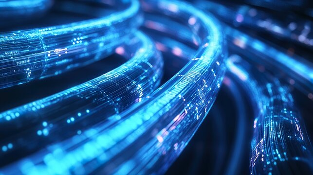 Grid of Cables Passing Through Tunnels - Powered by Adobe