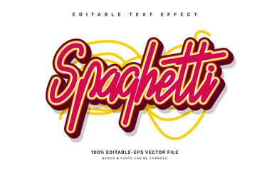 Spaghetti editable text effect template
