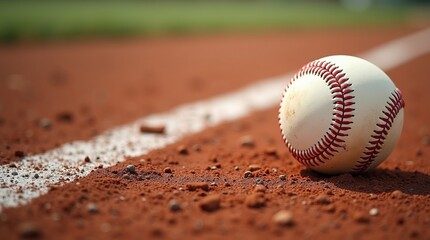 Baseball on the field 