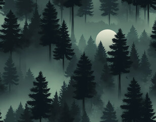 Fototapeta premium aesthetic wallpaper featuring a dark nature scene