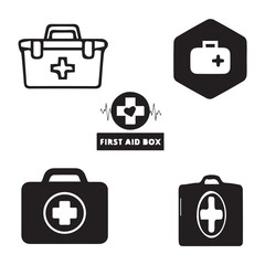 First Aid Kit vector design icon symbol set 