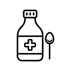 Medical Syrup Bottle Icon