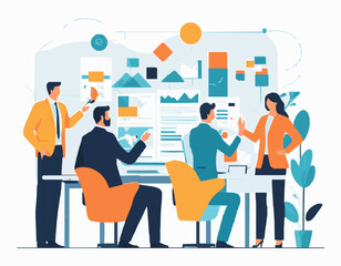 Business Collaboration and Partnership Vector Illustration