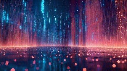 Futuristic 3D Wireframe Landscape