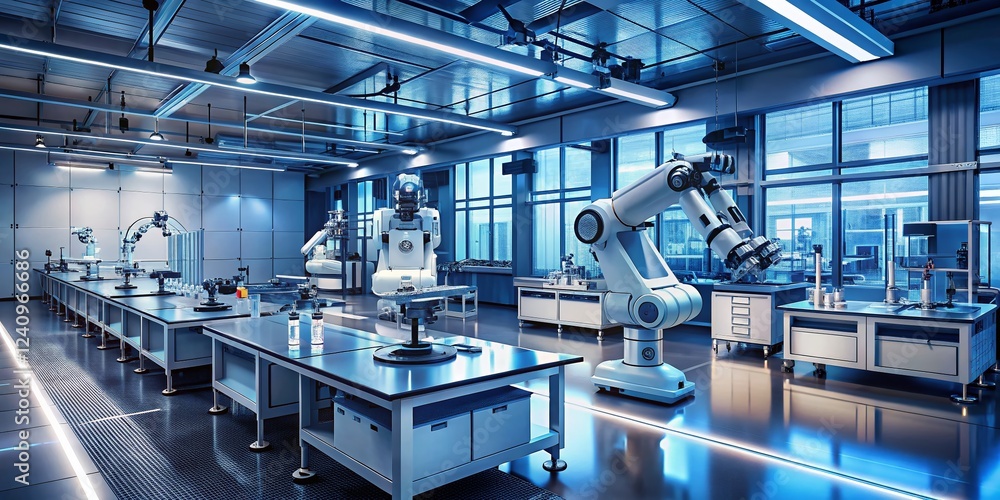 Poster advanced robotics in modern lab: innovative automation & precision technology