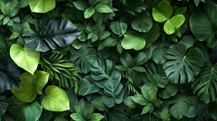 Green Leaves Seamless Pattern