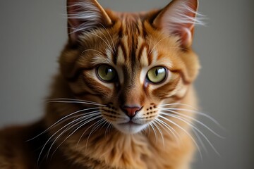Close up portrait of a Somali cat