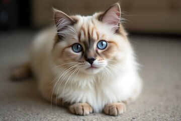 Portrait of a Birman cat