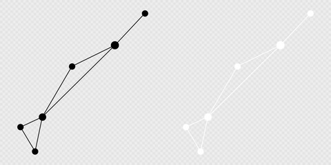 Dorado constellation map set. Vector illustration. © Ruslan