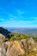 Majestic Mountain Landscape with Scenic View and Clear Blue Sky