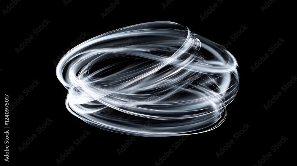 Poster swirling light trails create dynamic patterns in 4k resolution