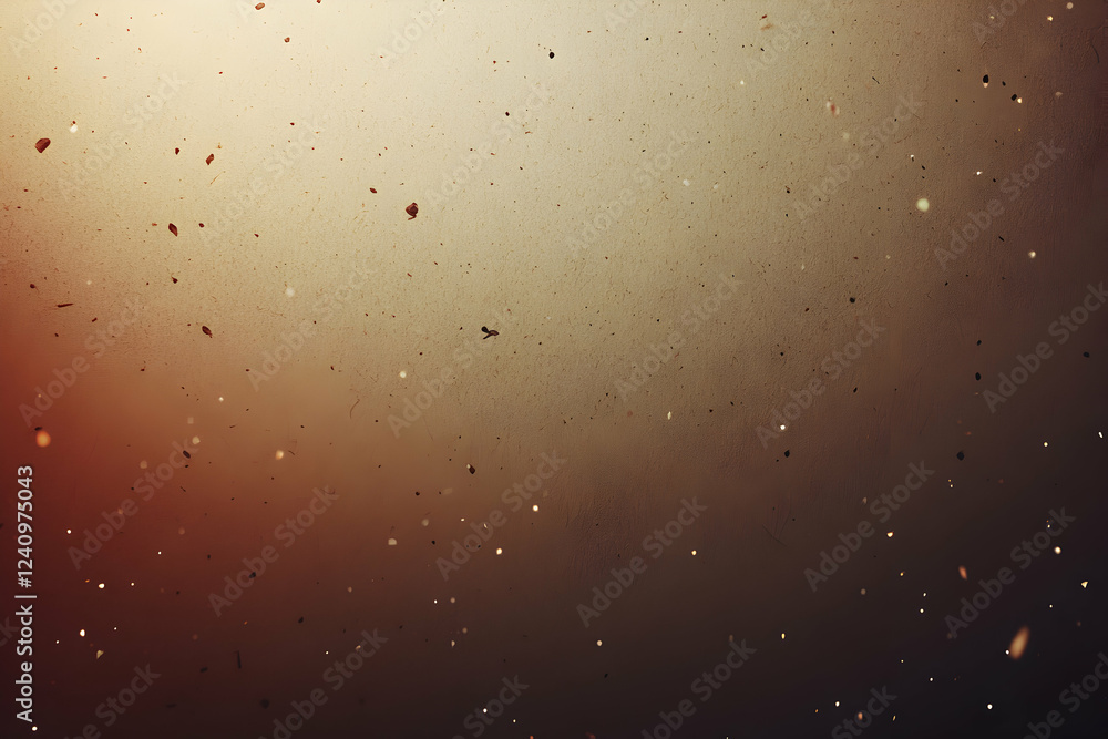 Poster abstract textured background with warm gradient tones and scattered particles, perfect for design pr