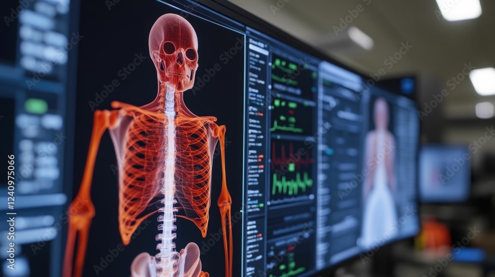Poster advanced ai driven medical diagnosis system revolutionizing healthcare by analyzing 3d scans for imp