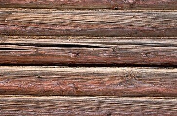 Background, texture wooden wall of an old house

