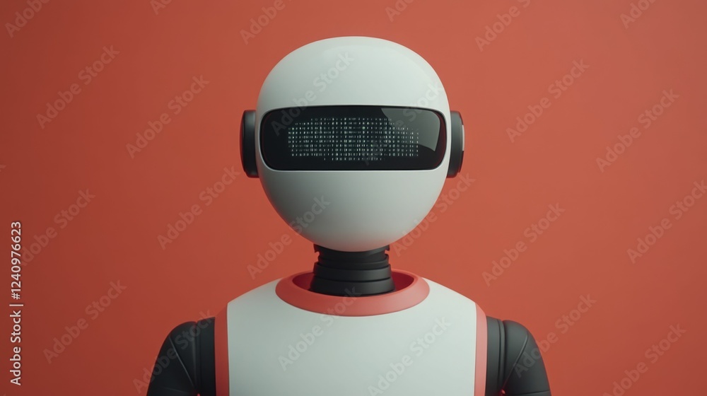 Aufkleber futuristic chatbot interface symbolizing advanced human machine interaction and blending of emotions