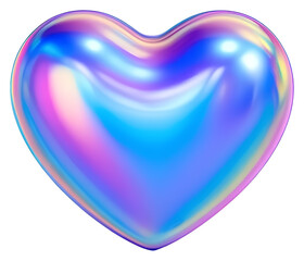 Obraz premium holographic heart png clipart transparent