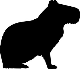 silhouette of capybara illustration.