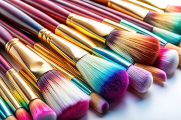Fototapeta premium Simple elegance in a still life of makeup brushes.