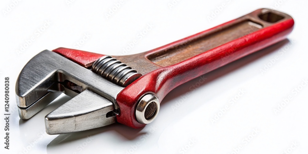 Poster close-up of a red-handled zwinge, isolated on white background - high-resolution stock photo