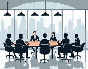 Diverse Business Professionals Discussing in Meeting Room