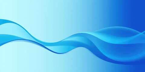 Obraz premium Wavy business line abstract design with varying shades of blue and green, artistic expression, color gradient, corporate elements