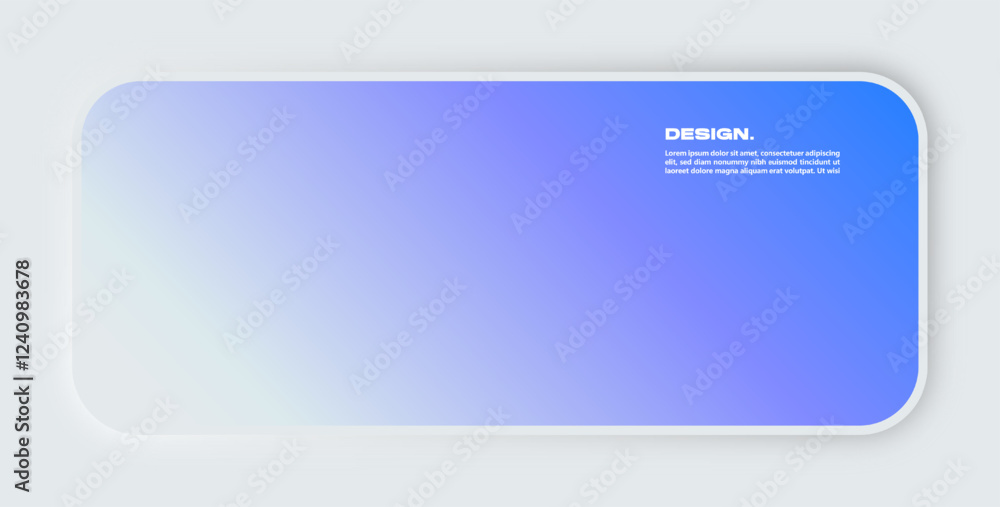 Poster colorful user interface. pop up window with neomorphic style.