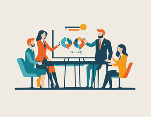 Successful Teamwork Meeting Infographic Element