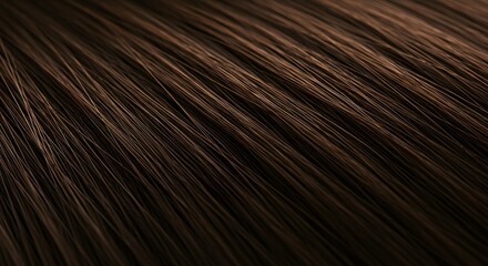 Obraz premium Dark Brown Hair Texture: A Close-Up View of Smooth, Shiny Strands