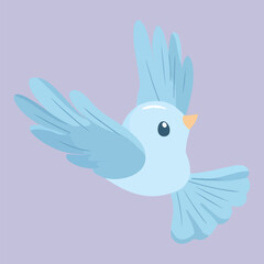 A Cute bird flying vector Illustration