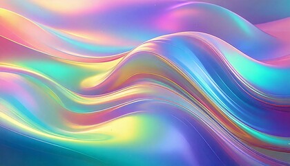 Obraz premium テクスチャ 虹色 光 波 デジタル