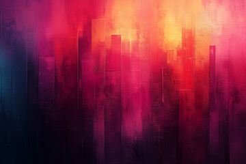 artistic background of oil paints on wood city outlines