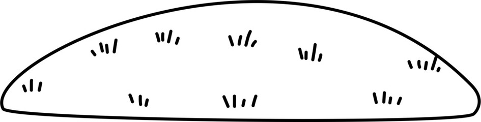 Obraz premium Grass Hill Outline Coloring