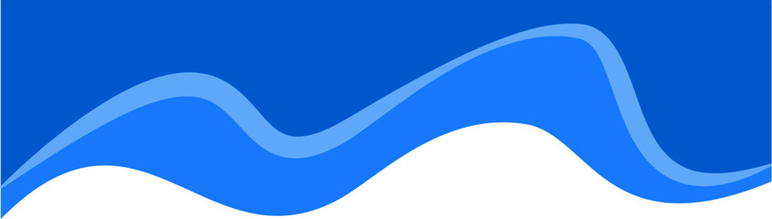 Border shape. Header for website banner. Abstract curve bottom section. Divider for web page template. Blue organic wavy form separator for modern headline.