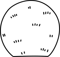 Hand Drawn Bush Outline Coloring